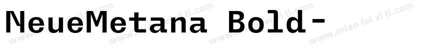 NeueMetana Bold字体转换